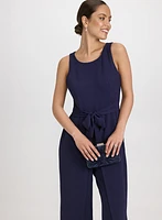 Self-Tie Sash Jumpsuit