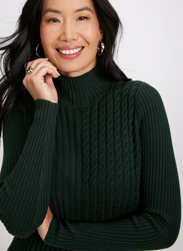 Cable & Rib Knit Sweater