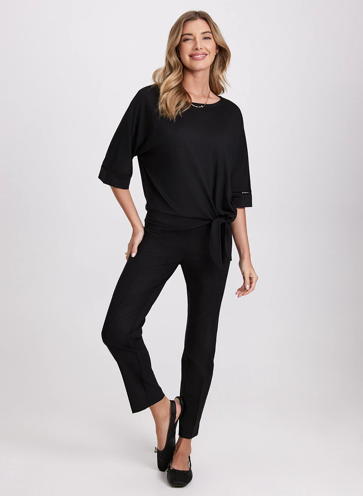 Pantalon Sofia à jambe étroite – court