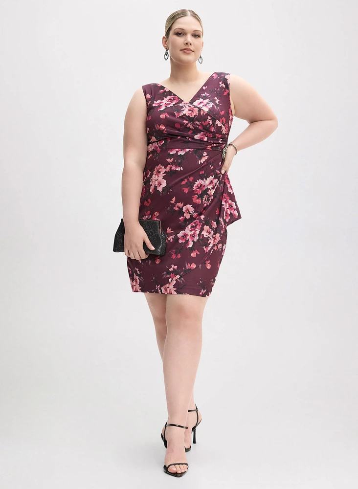 Flounced Floral Dress