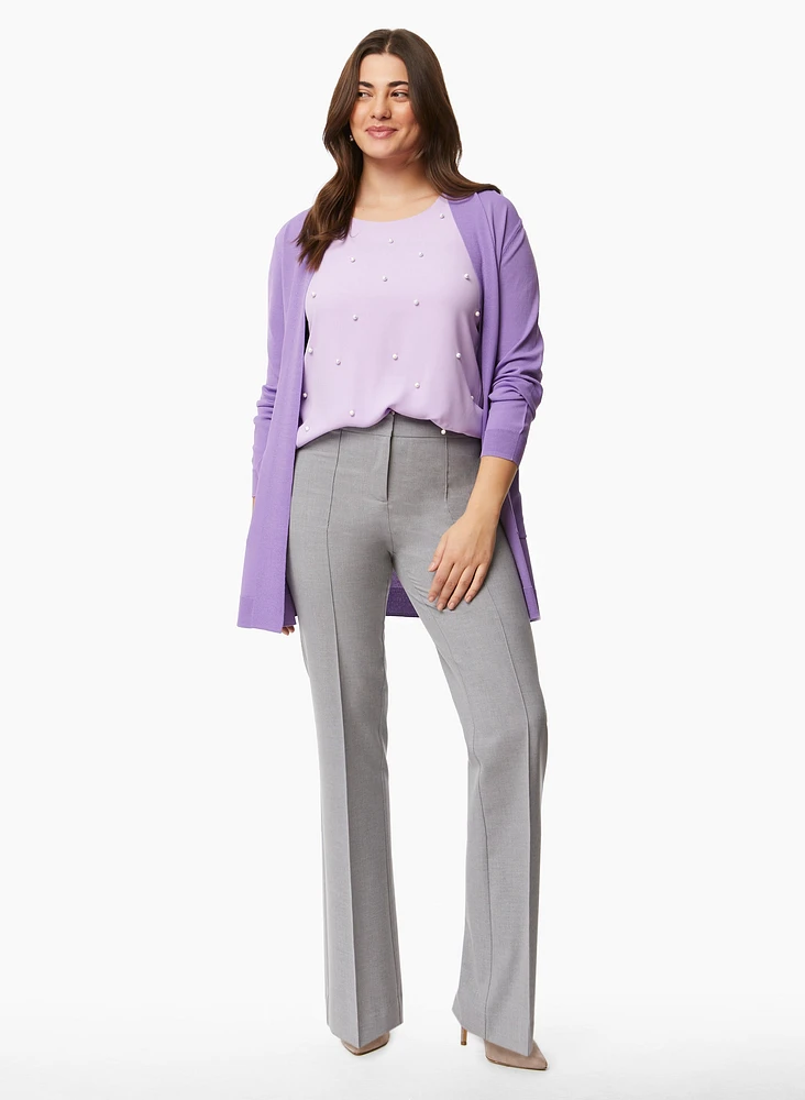 Pantalon coupe cité à jambe semi-évasée