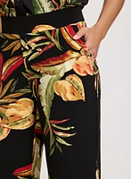 Pantalon tropical à jambe large enfiler