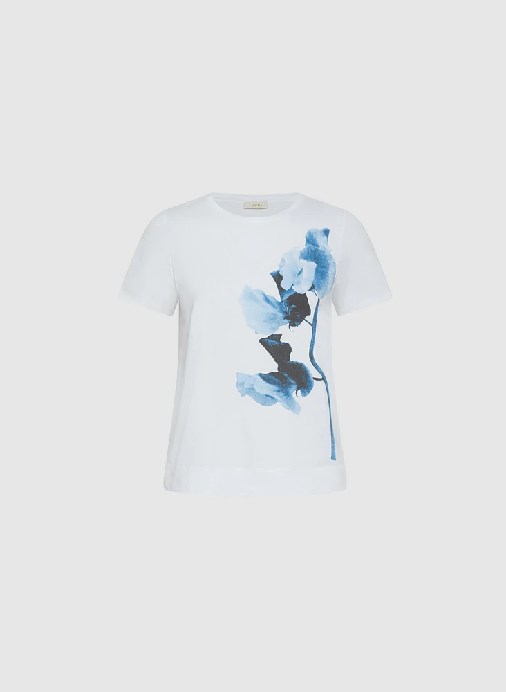 Floral Placement Print T-Shirt