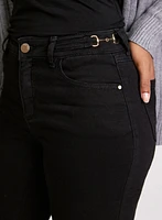 Chain Trim Bootcut Jeans