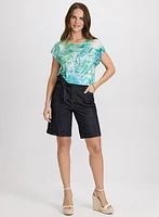 Embellished Shadow Print T-Shirt
