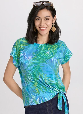 Palm Leaf Print Top