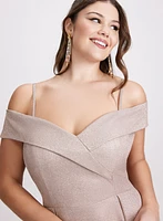 Glitter Off-The-Shoulder Dress