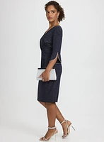 Glitter Knit Sheath Dress