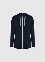 Zip Front Hooded Top