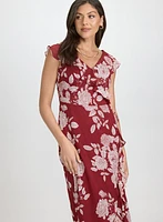 Floral Flounce Front Dress