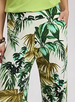 Pantalon Olivia à motif feuilles