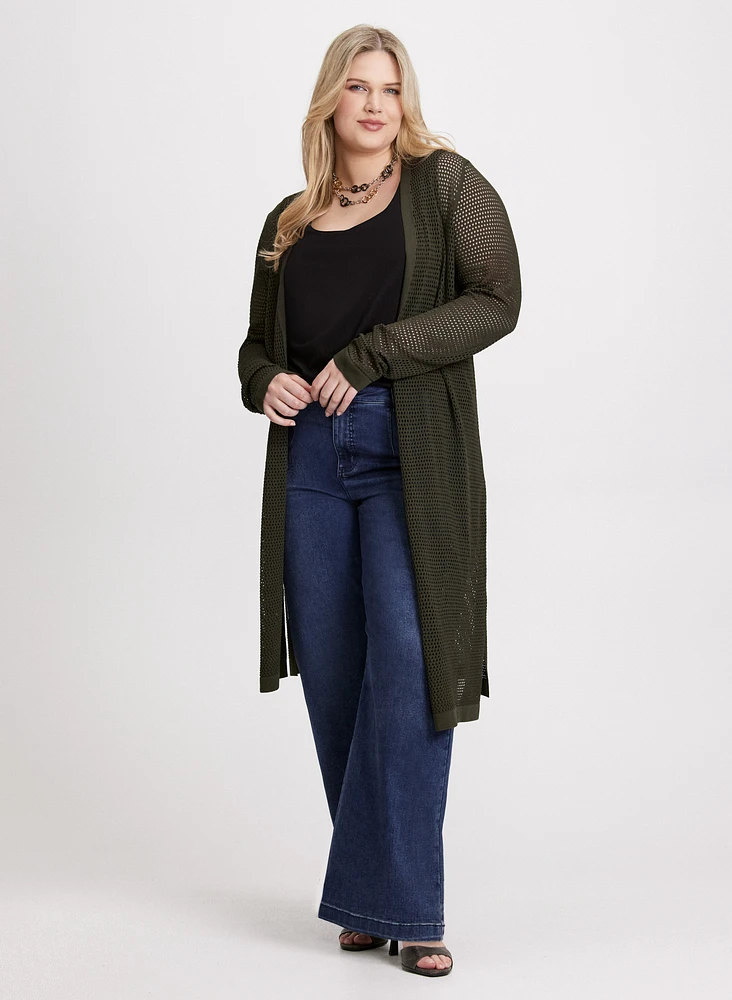 Long Open Front Cardigan