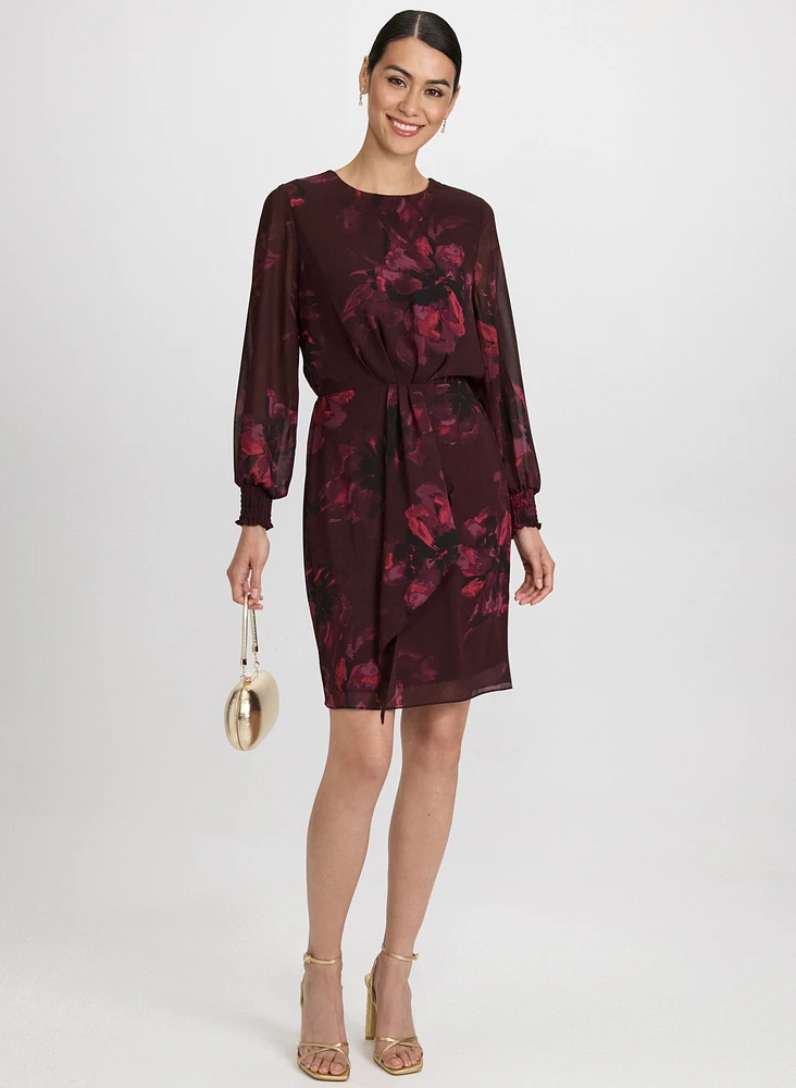 Floral Flounce Front Dress
