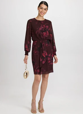 Robe florale à volants