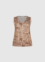 Ruched Abstract Top