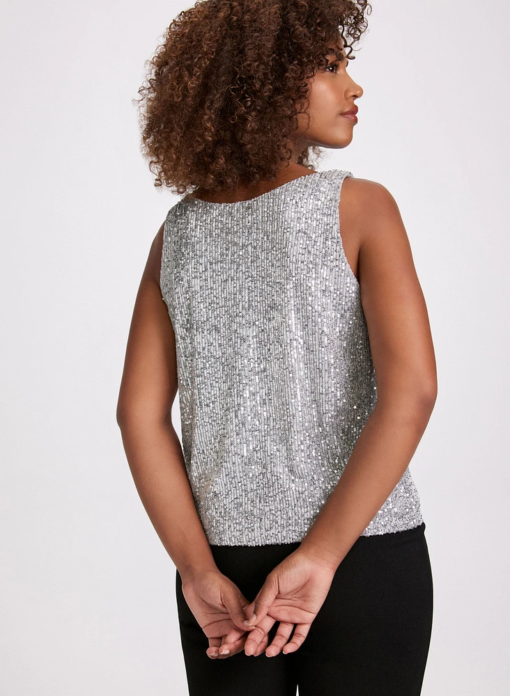 Sequin Embellished Tank Top