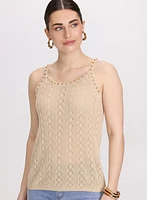 Beaded Sleeveless Sweater