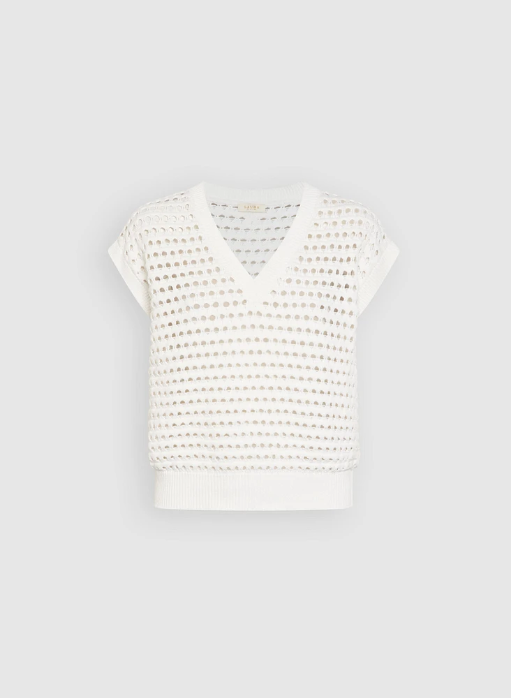 Open Knit Pullover