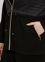 Zip-Up Puffer Front Top