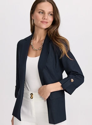 Blazer en mélange de lin