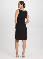 Jeweled Button Detail Dress