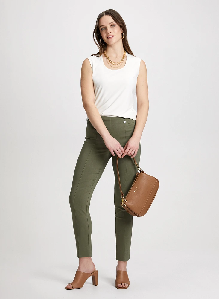 Slim Leg Pull-on Bengaline Pants