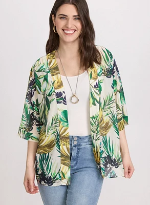 Blouse tropicale ouverte