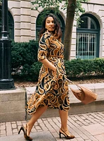 Robe-chemisier à motif paisley