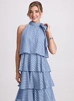 Tiered Dot Print Dress