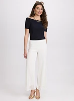 Pantalon large à enfiler