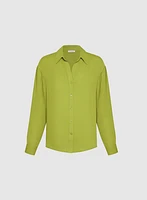 Blouse boutonnée en crêpe