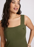 Square Neck Midi Dress
