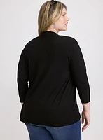 Short Open Front Cardigan