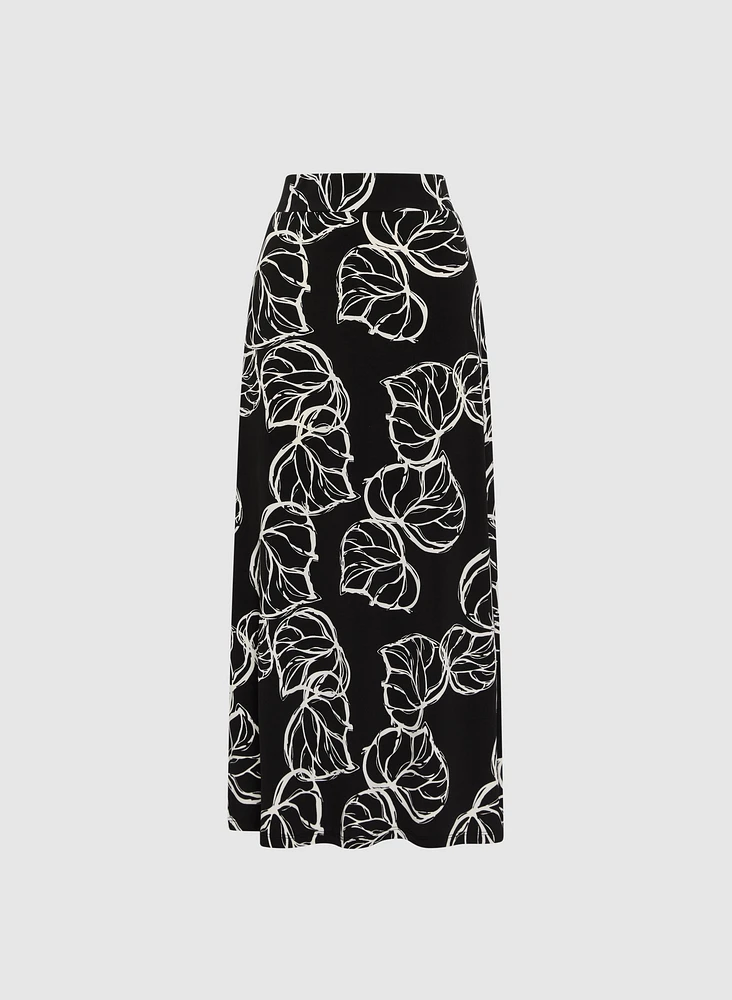 Leaf Print Skirt