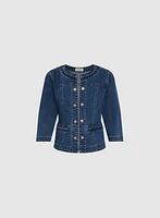 Braided Trim Denim Jacket