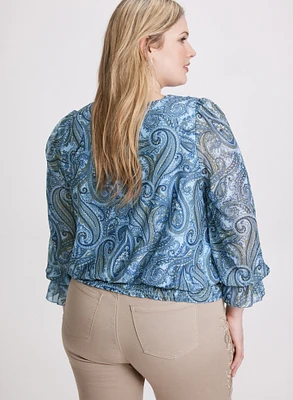 Paisley Print Blouse