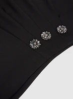 Jeweled Button Detail Dress