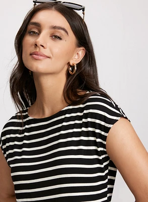 Striped Cap Sleeve Top