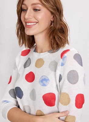 Dot Print Sweater