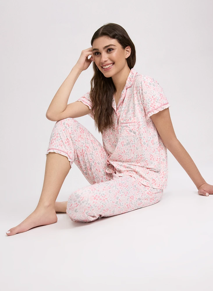 Leopard Print Pyjama Set