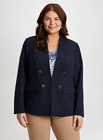 Contrast Button Blazer