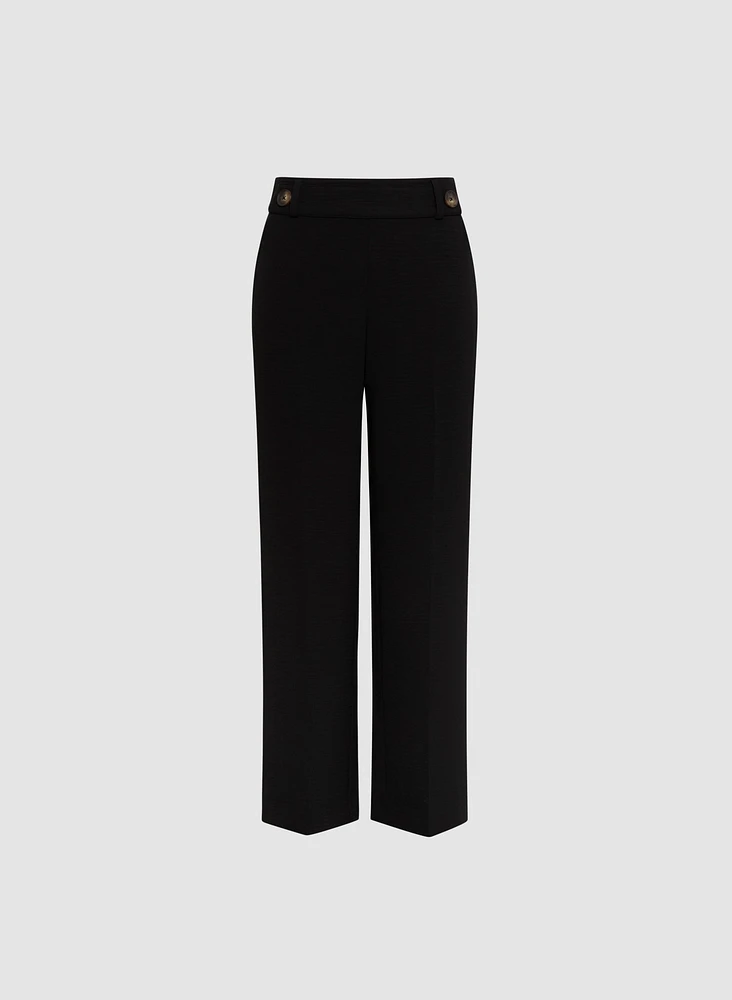 Wide-Leg Crepe Pants