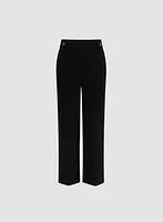 Wide-Leg Crepe Pants