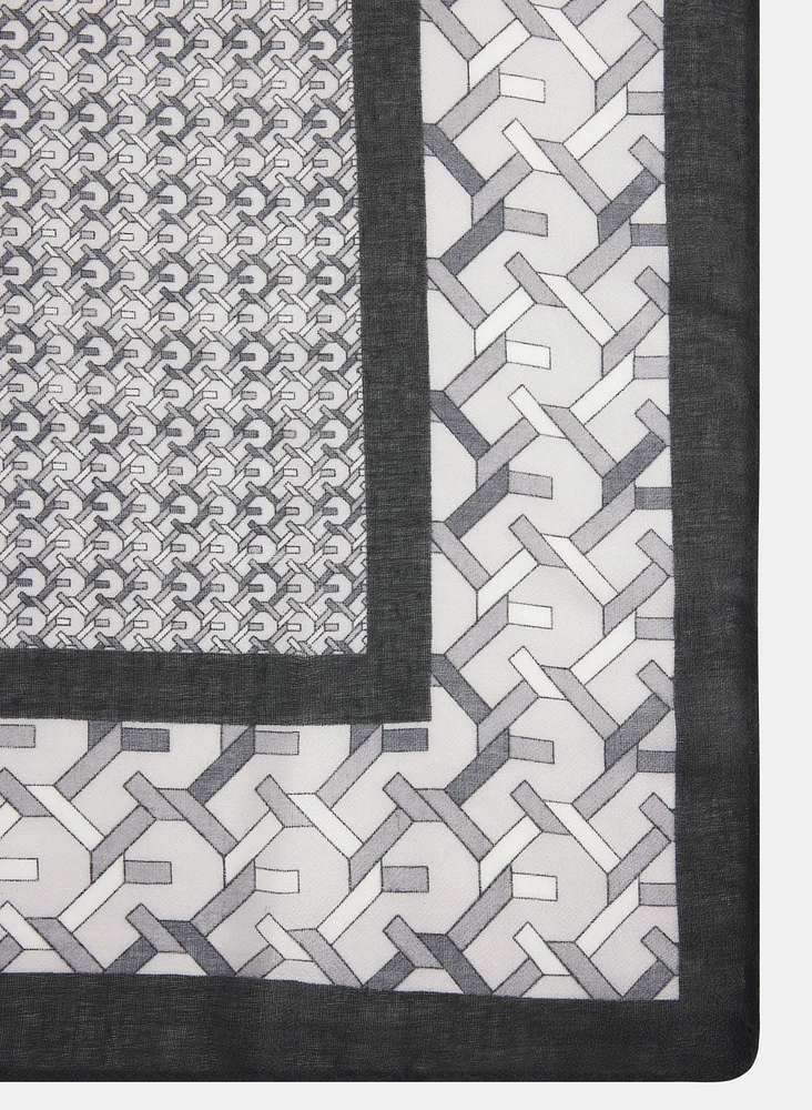 Mixed Geometric Print Scarf
