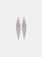 Boucles d'oreilles en cascade de cristaux