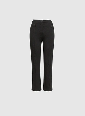 Pantalon Mia à jambe droite – court