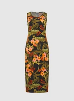 Tropical Jersey Maxi Dress