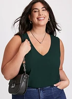 Sleeveless V-Neck Blouse