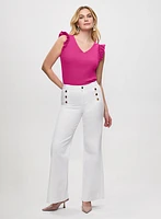 Ruffle Cap Sleeve Top