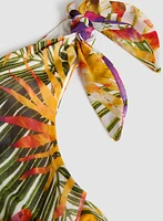 Robe maxi à motif tropical